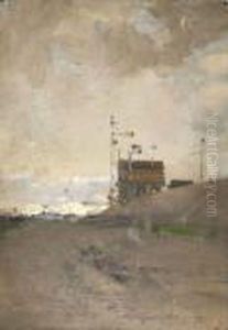 Construction Dans Un Paysage by Luigi Loir
