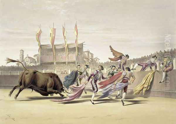 Chulos Playing the Bull, 1865 - view 1
