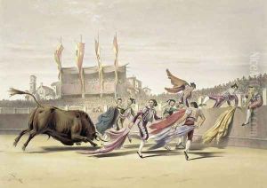 Chulos Playing the Bull, 1865