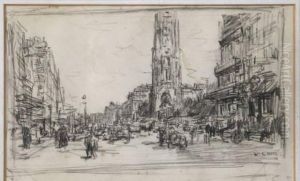 La Tour Saint Jacques,paris by Luigi Loir