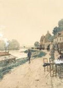 Bateau-lavoir A Suresnes by Luigi Loir