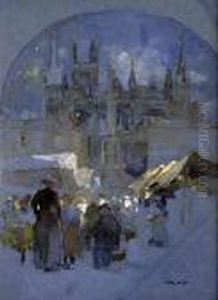 Market With Cathedral Beyond Market With Cathedral Beyond