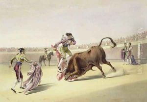 The Leap or Salta Tras Cuernos, 1865 by William Henry Lake Price