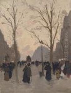 La Place De La Republique, Paris by Luigi Loir