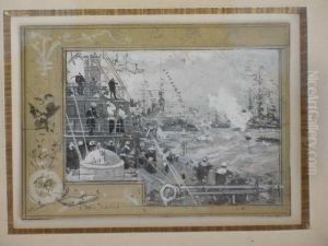 Combat Naval by Luigi Loir