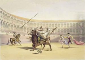 The Bull Tossing the Picador and Horse, 1865 by William Henry Lake Price