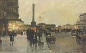 Place De La Bastille by Luigi Loir