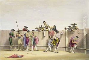 Toreros Reposing between the Bulls, 1865 by William Henry Lake Price