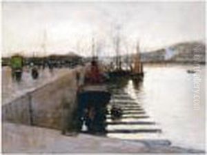 Boulogne Sur Mer - Un Bassin Le Soir by Luigi Loir