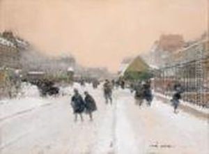 Paris Sous La Neige by Luigi Loir