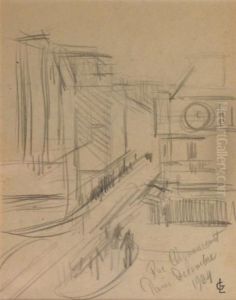  Rue Clignancourt  by Gustave Loiseau