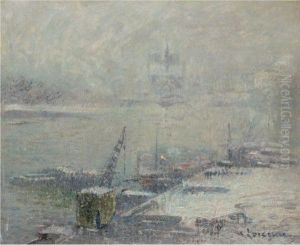Notre-dame De Paris, Vue Du Quai Henri Iv by Gustave Loiseau