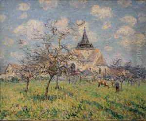 L'eglise Du Vaudreuil, Printemps by Gustave Loiseau