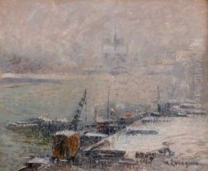 Notre-dame De Paris Vue Du Quai Henri Iv by Gustave Loiseau