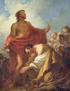 St. John the Baptist Baptising the Jews in the Desert, 1743 by Jean-Baptiste-Marie Pierre