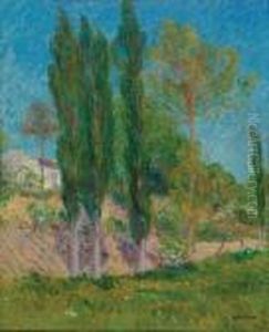 Paysage Aux Trois Peupliers by Gustave Loiseau