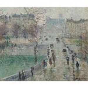 Le Pont De L'archeveche, Paris by Gustave Loiseau