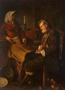 Old Man in the Kitchen by Jean-Baptiste-Marie Pierre