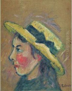 Yvonne De Profil Au Chapeau De Paille, 1913 Yvonne De Profil Au Chapeau De Paille, 1913