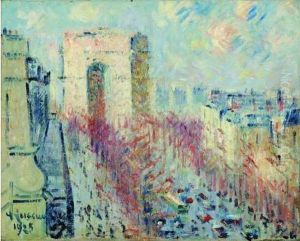 L'avenue De Friedland Et L'arc De Triomphe, 1925 by Gustave Loiseau