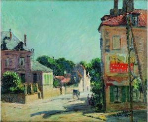 Port Marly, Rue Ensoleillee, 1910 by Gustave Loiseau