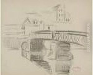 Le Pont De Fer A Saint-ouen-l'aumone by Gustave Loiseau