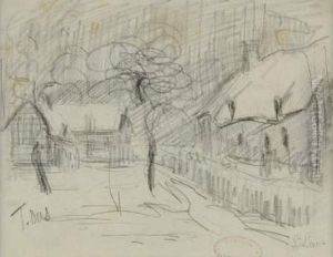  Maisons Sous La Neige  by Gustave Loiseau