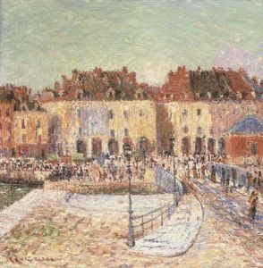 Le Pont De La Poissonerie, Dieppe by Gustave Loiseau