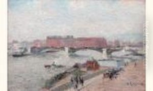 Vapeurs Sur La Seine Au Pont Boildieu A Rouen by Gustave Loiseau
