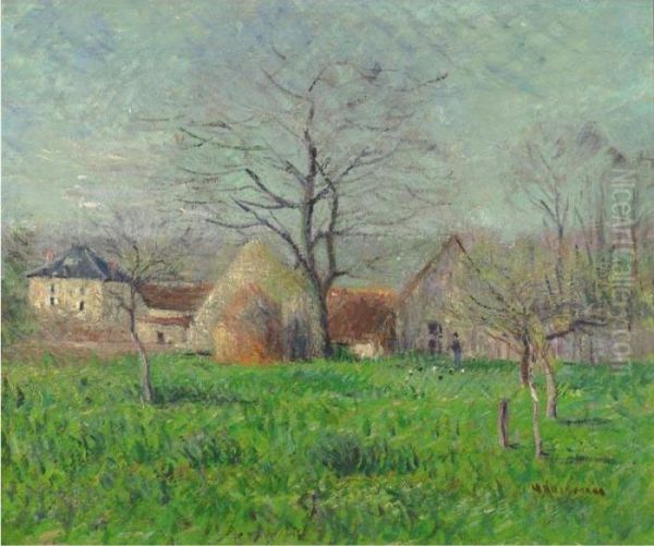 Prairie A L'entree D'un Village - view 1