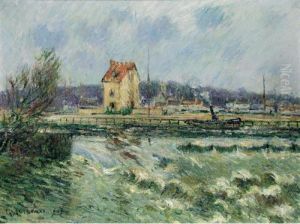 Barrage De St. Martin, Pontoise by Gustave Loiseau