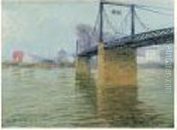 Le Pont Suspendu A Triel - view 1