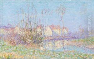 Maisons Au Bord De La Riviere by Gustave Loiseau