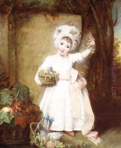 Portrait of Lady Isabella Manners, daughter of the Duke of Rutland by Rev. Matthew William Peters