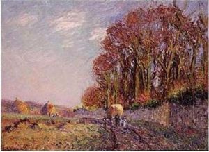 La Charrette, Paysage D'automne by Gustave Loiseau