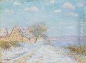 Bord De Seine, Neige, Givre, Soleil