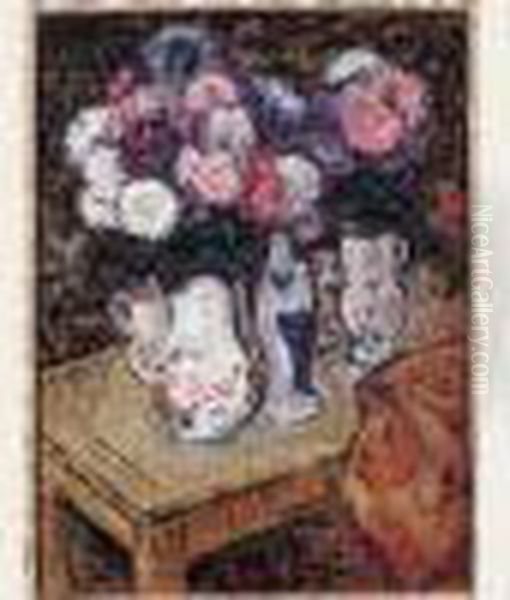 Pont-aven, Bouquets De Fleurs Et Statuette - view 1