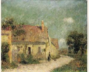 Paysanne A La Brouette Devant La Ferme, 1904.