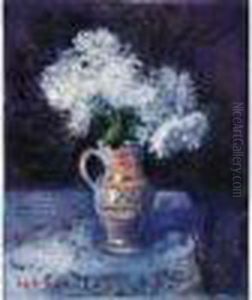Vers 1899 Nature Morte Aux Chrysanthemes
