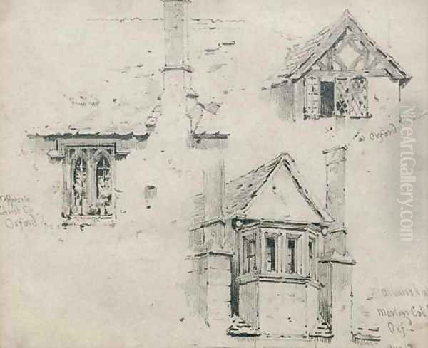 Studies of medieval windows in Oxford - view 1
