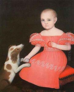 Child in Pink with Her Spaniel by Ammi Phillips