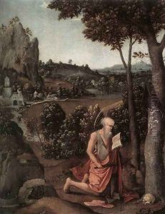 Rocky Landscape with Saint Jerome by Joachim Patenier (Patinir)