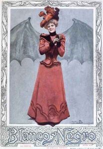 The Devilish Temptress, from the front cover of Blanco y Negro magazine, 1st July 1900 by Cecillio Pla Y Gallardo