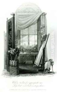 Design for Gercian Furniture Dressing Room by J B Papworth from The Social Day by Peter Coxe, 1823