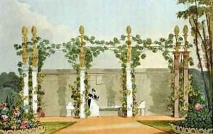 A Garden Seat, from Ackermanns Repository of Arts, published 1822 A Garden Seat, from Ackermanns Repository of Arts, published 1822