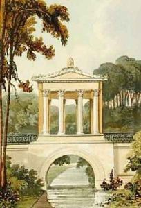 The Temple Bridge, from Ackermanns Repository of Arts, 1822