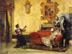The Concert 1880 by Vicente Palmaroli Y Gonzalez