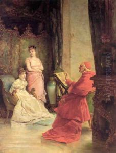 The Attentive Student by Vicente Palmaroli Y Gonzalez