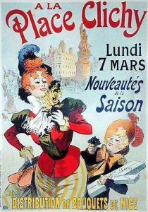 Reproduction of a poster advertising the shop A La Place Clichy, 1898 by Rene Pean