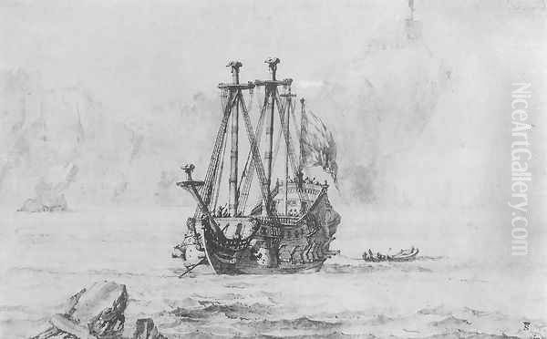 Navigation before a Promontory 1680s - view 1